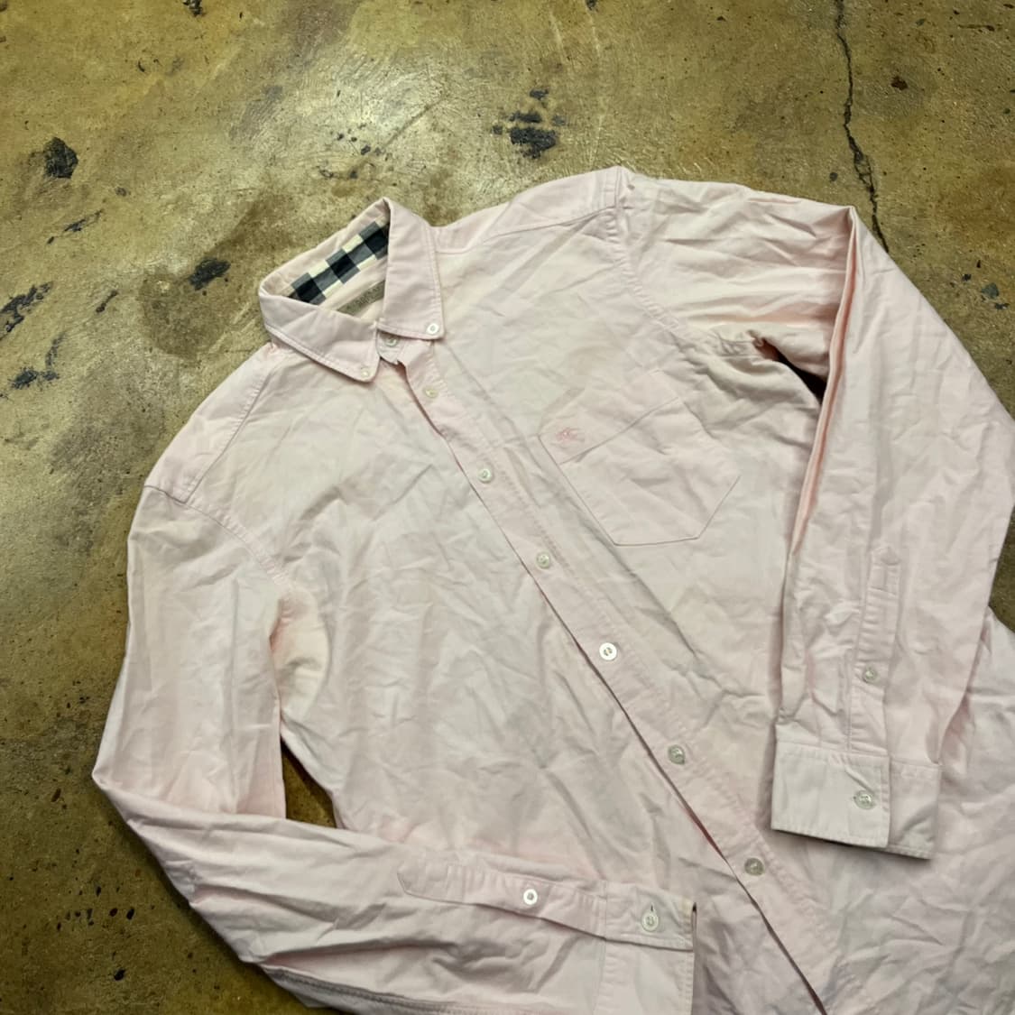 [정품/M] 버버리 핑크 남방 셔츠 b8 상품이미지1