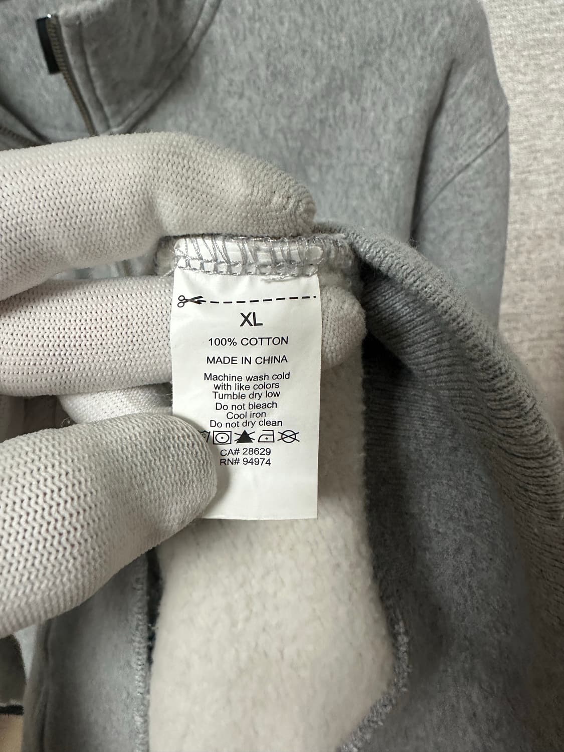 스투시 하프집업 그레이 (XL) 상품이미지5