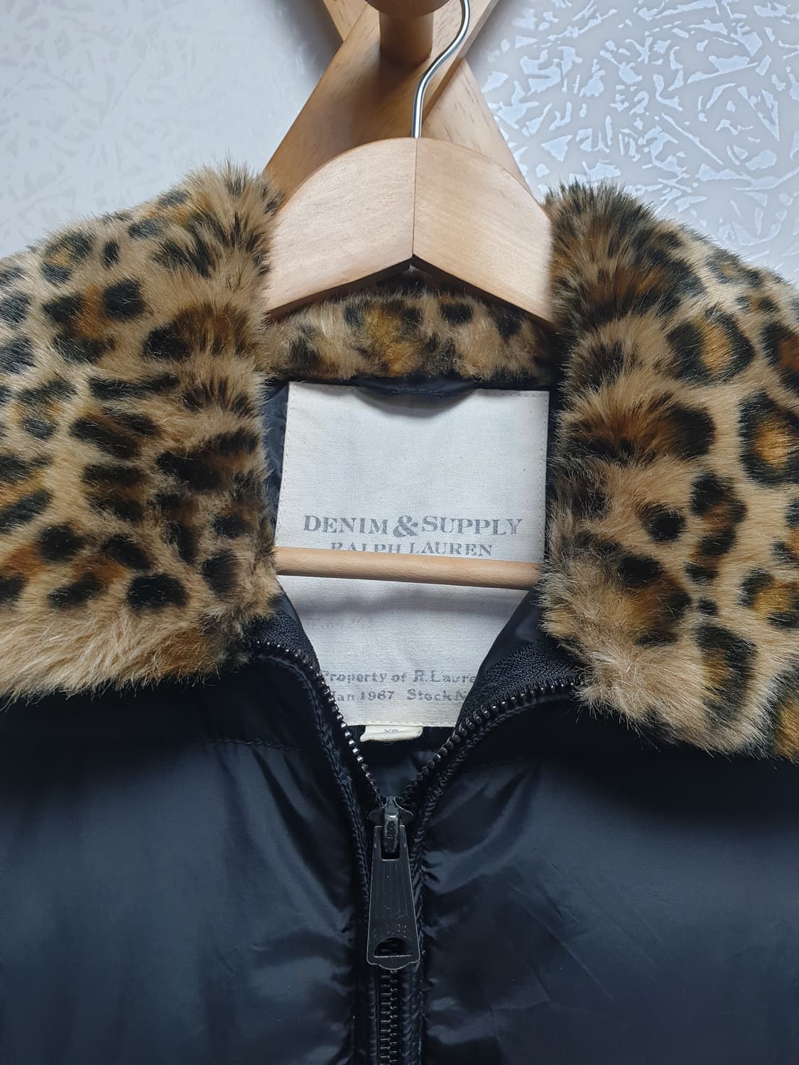 [44~55] 폴로 레오파드 페이크퍼 패딩조끼 블랙 상품이미지4