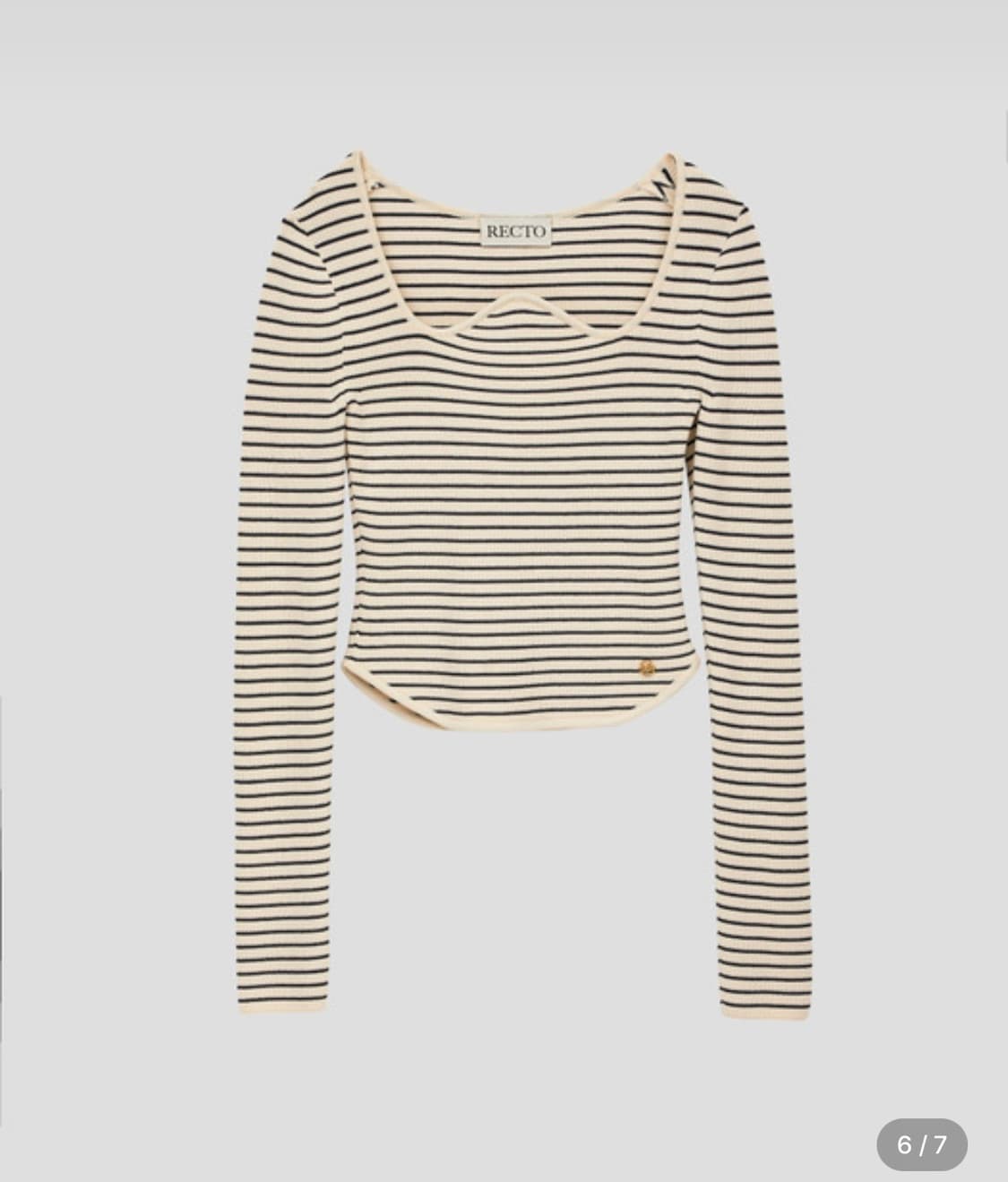 렉토 시그니처 모나코 스트라이프 니트 아이보리 M 상품이미지5