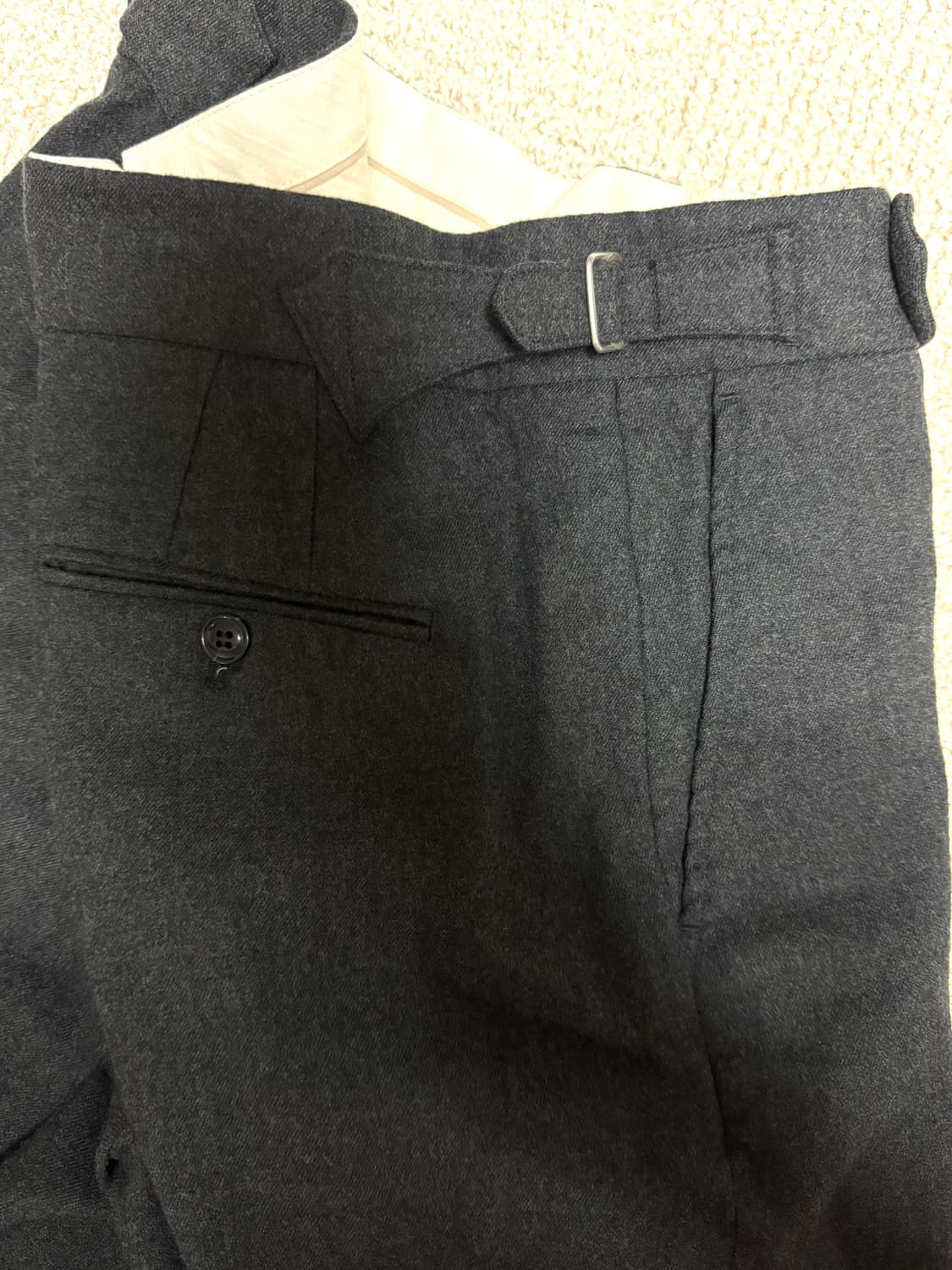 [M] 부기홀리데이 울 플라넬 트라우저 그레이 상품이미지3