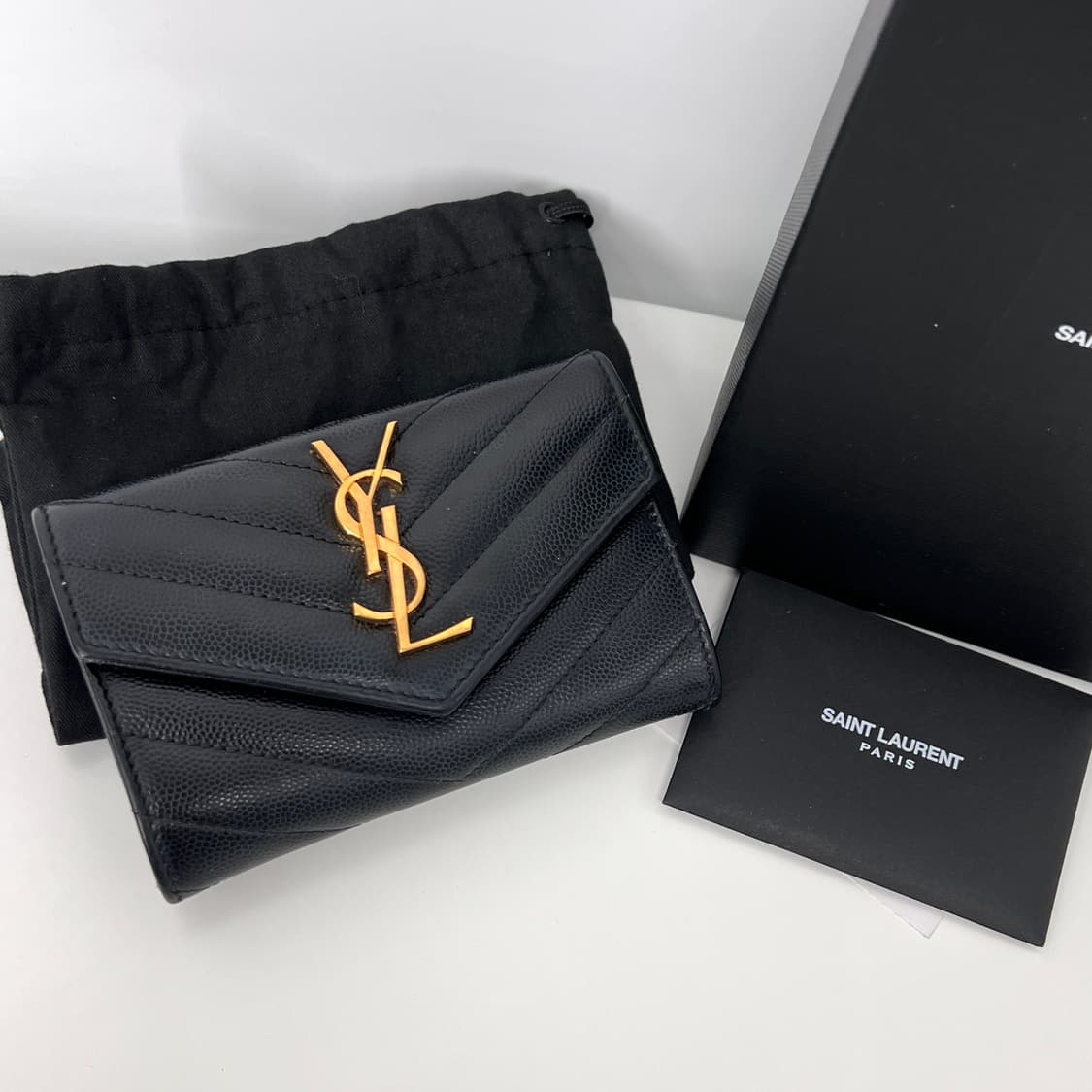 생로랑 엔벨로프 여성 카드지갑 블랙 (414404) 상품이미지3