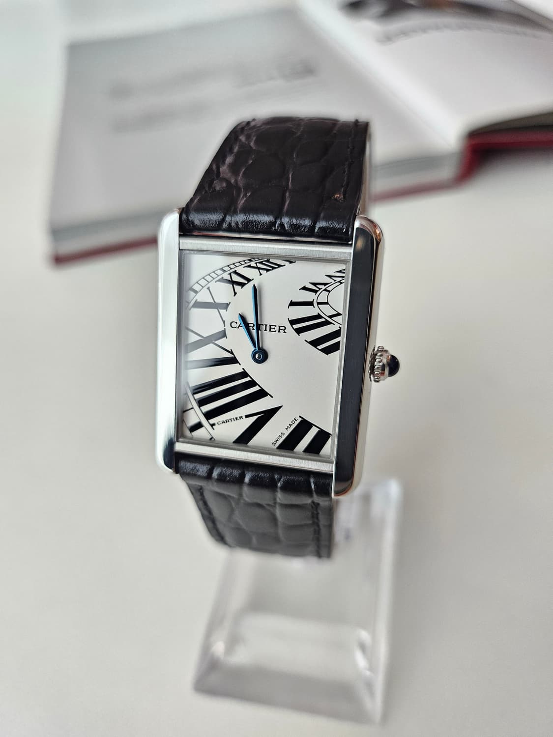 까르띠에 탱크솔로 스틸 라지 (피아노판) 상품이미지1