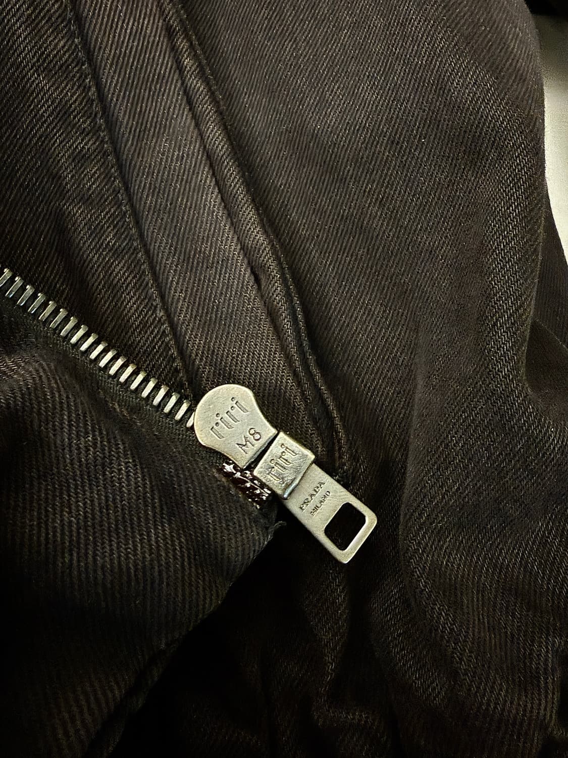 [L] 프라다 패딩 데님 블루종 봄버 상품이미지5