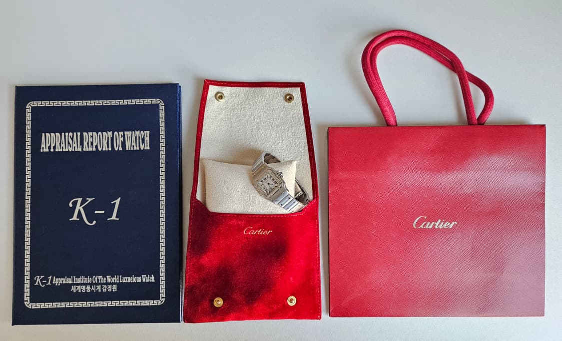 까르띠에 산토스 갈베 스틸 스몰 쿼츠 상품이미지7