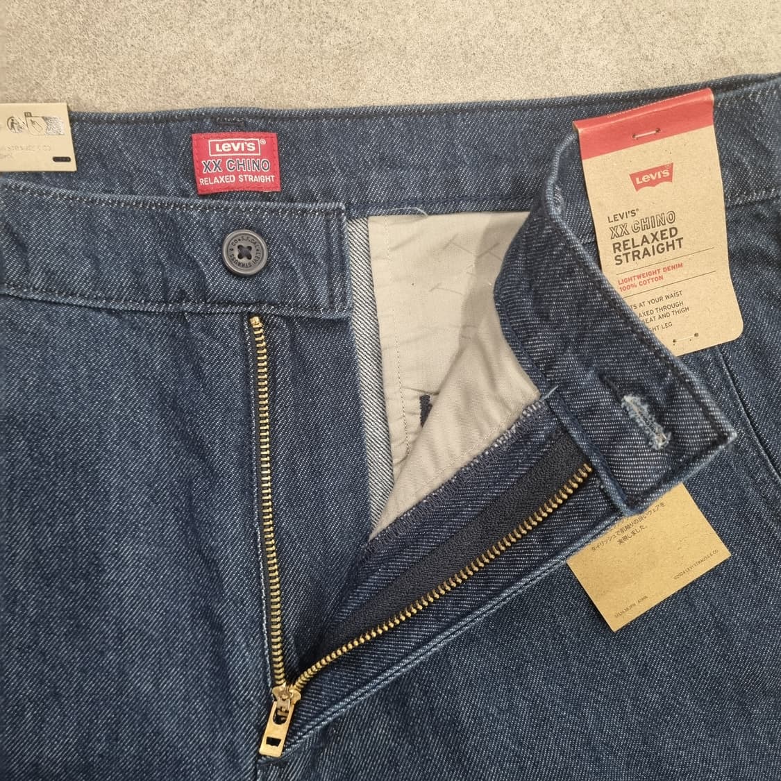 새상품 일본 리바이스 XX치노 데님 청바지 하이볼핏 릴렉스스트레이트 33 상품이미지5