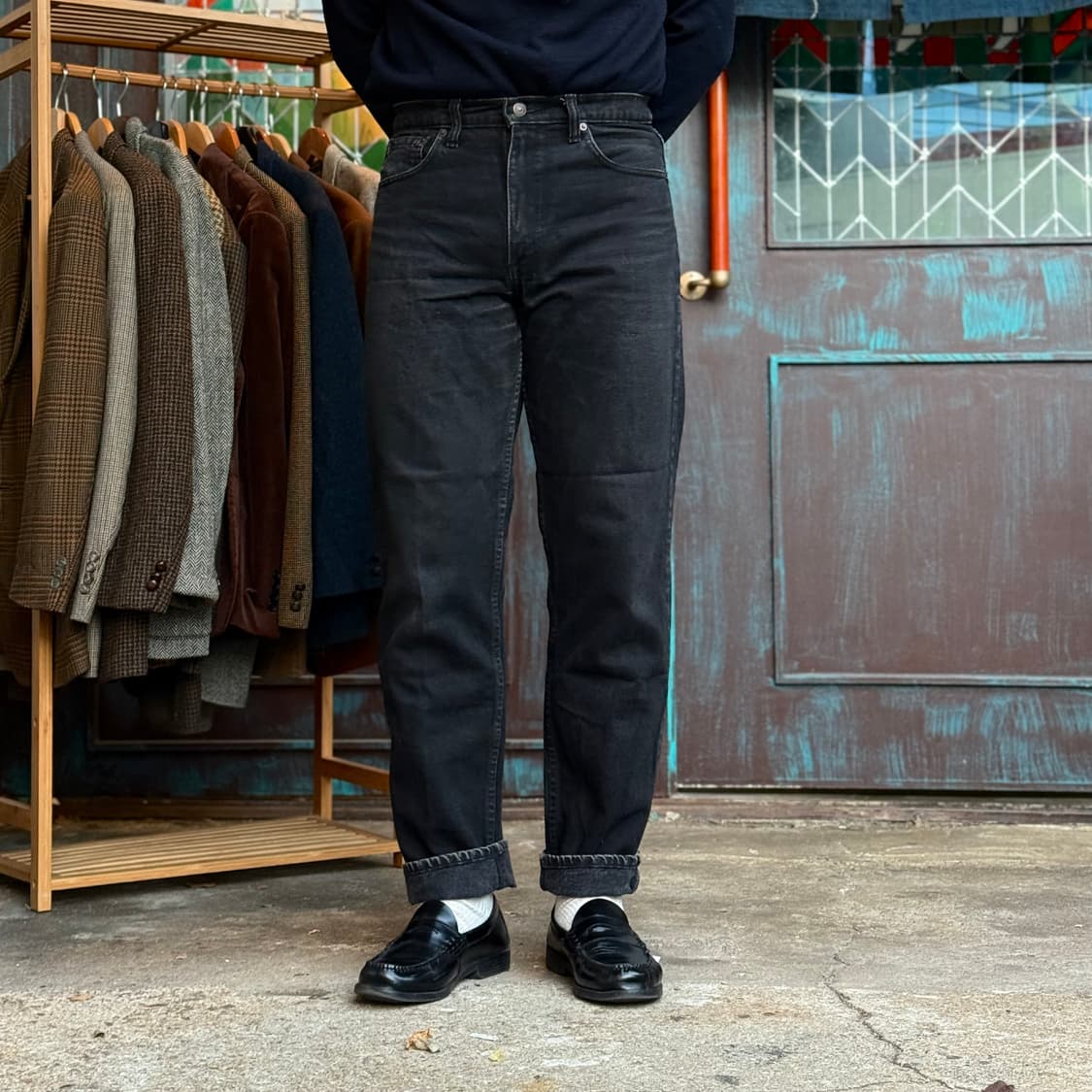 리바이스 550 릴렉스 핏 블랙 데님 팬츠 32 상품이미지7