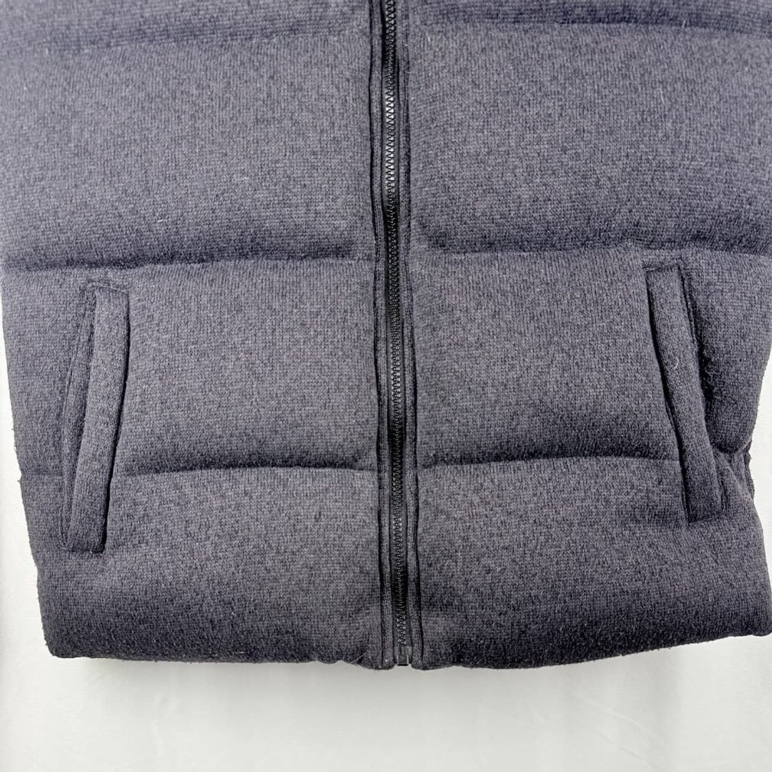 (L) 에비수 덕다운 니트 조끼 패딩 차콜 상품이미지4