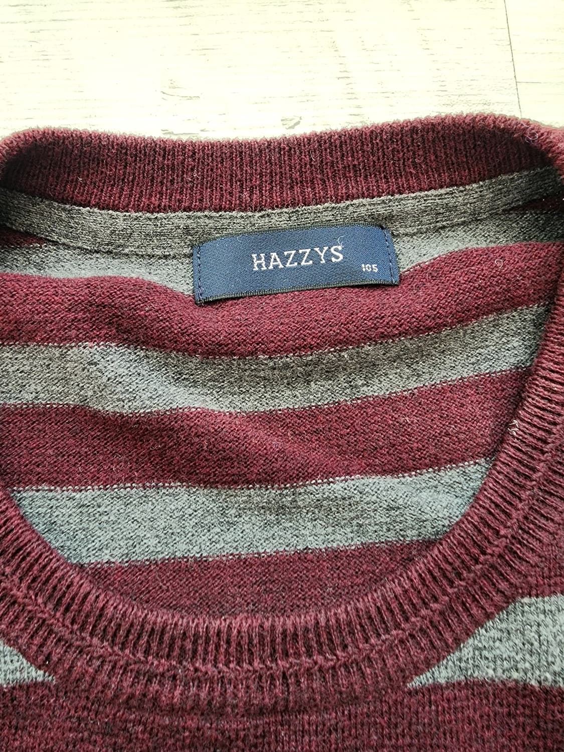 HAZZYS 헤지스 니트 티셔츠 팜. 105사이즈 면+울+캐시미어 스웨터 상품이미지6