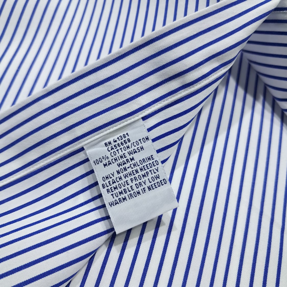 CK072 2XL 폴로 마린 핀스트라이프 스프레드칼라 셔츠 남방 상품이미지5