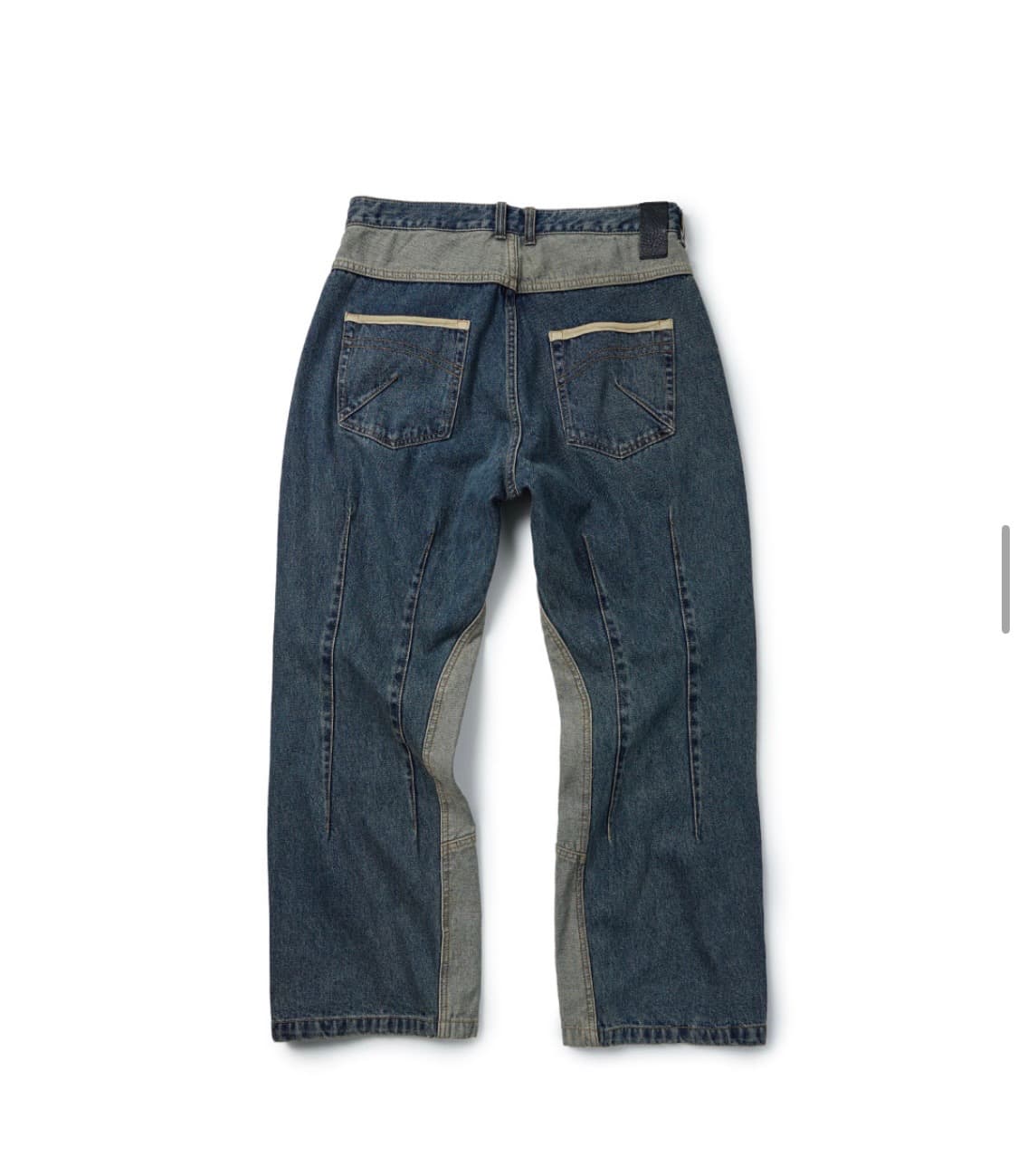 ETCE CURVED PANEL DENIM PANTS (BLUE) 상품이미지2