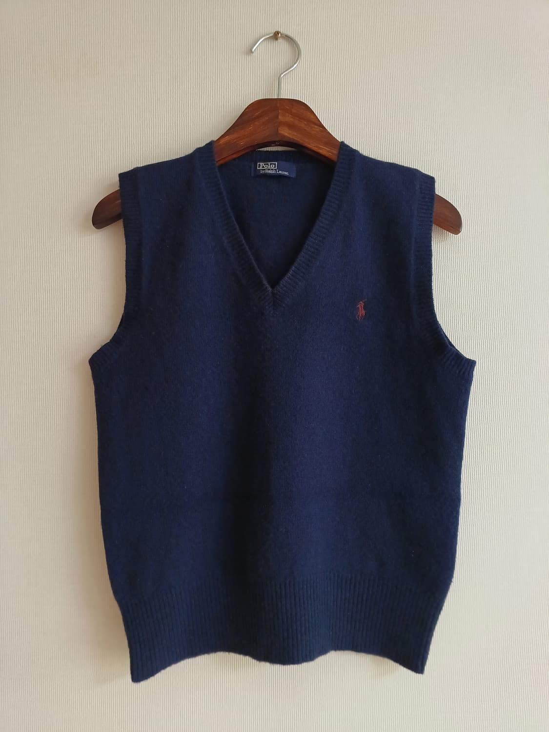폴로 랄프로렌 여성 V넥 네이비 니트 베스트 스웨터 울 polo 조끼 상품이미지2