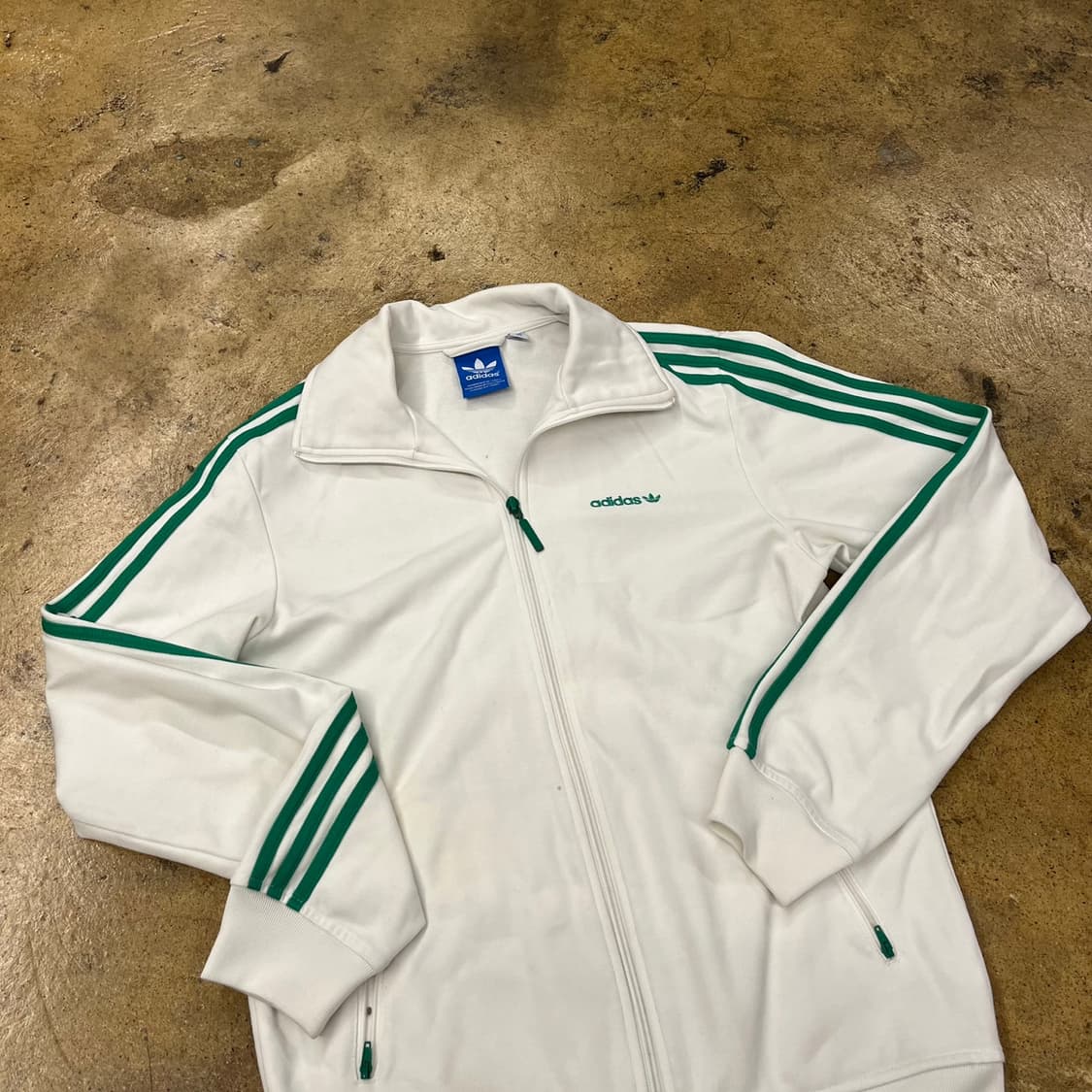 아디다스 흰초 화이트 그린 베켄바우어 져지 트랙탑 100 상품이미지1