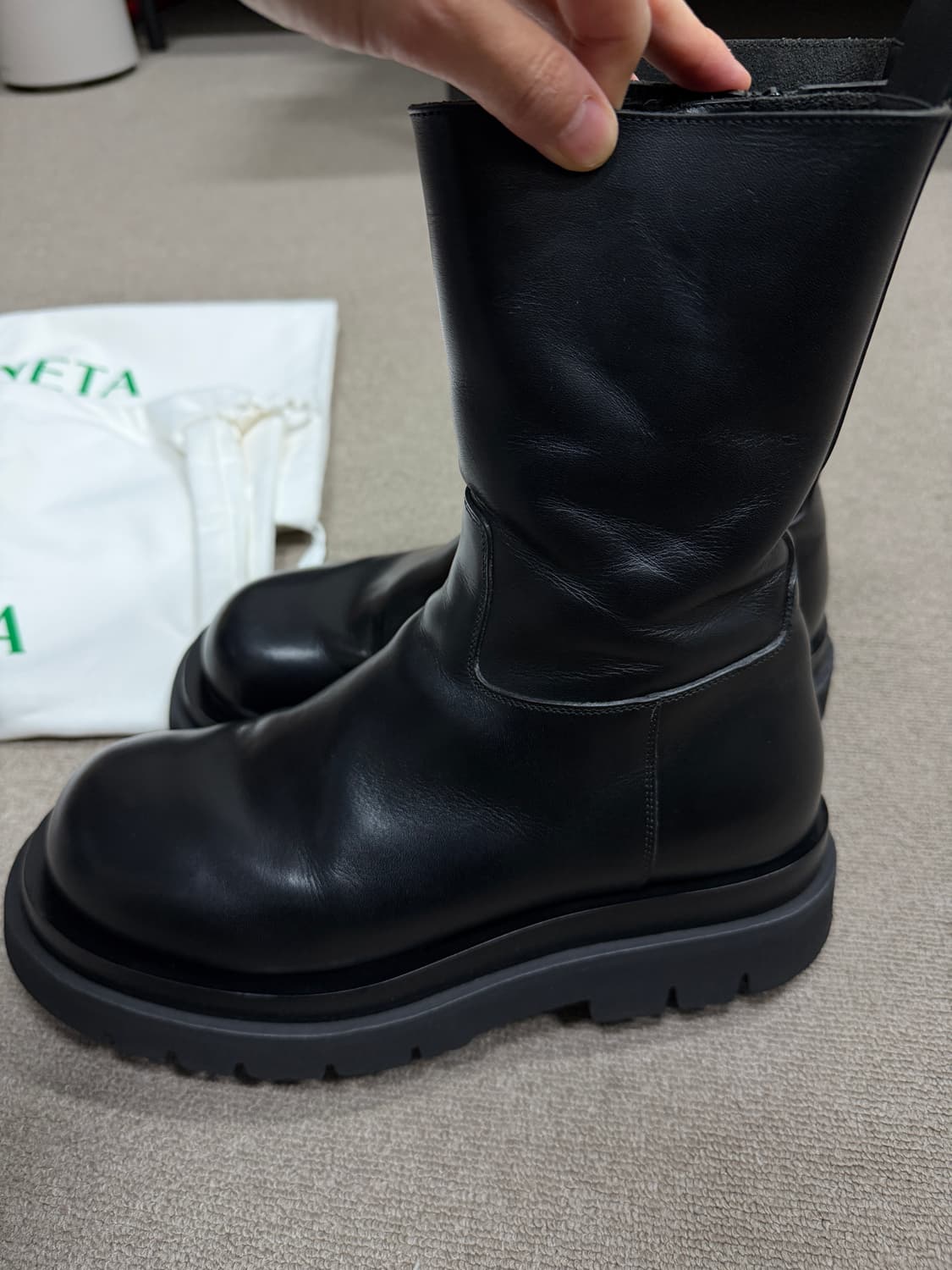 보테가베네타 러그부츠블랙 41(지퍼형) 상품이미지4