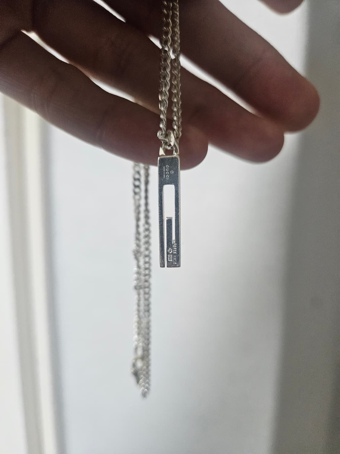 구찌 지 펜던트 실버 바 목걸이 상품이미지1