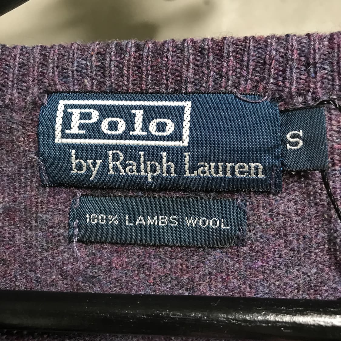 폴로 랄프로렌 브이넥 니트 퍼플 S 상품이미지4
