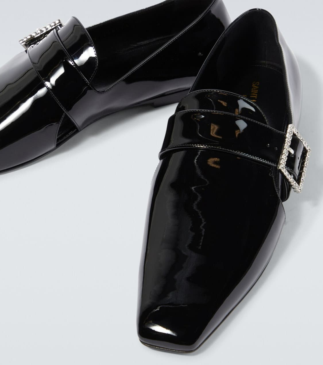 Saint Laurent 생로랑 트리스탄 슬리퍼 페이턴트 레더 로퍼 블랙 상품이미지3