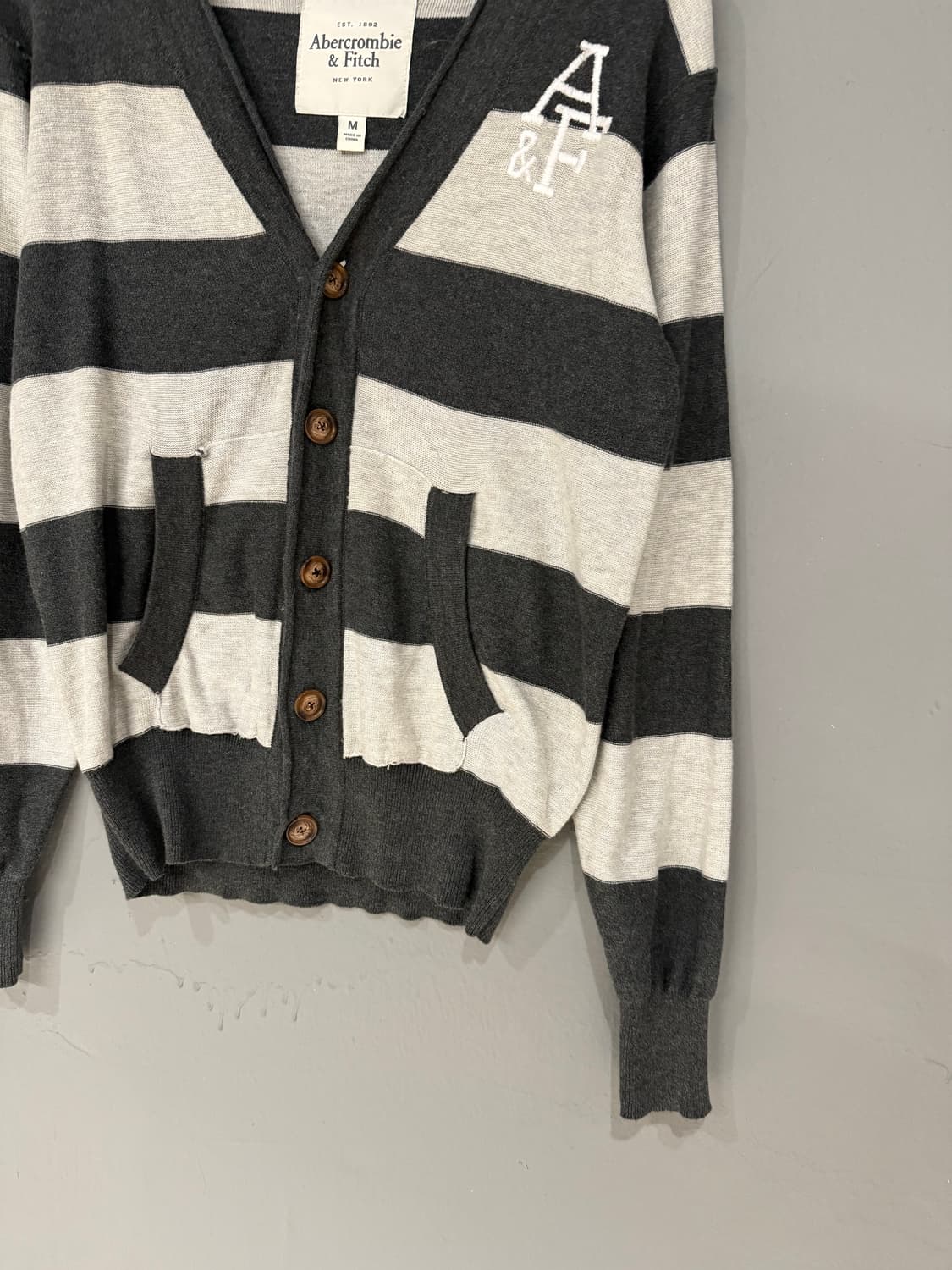 Abecrombie stripe pattern knit cardigan 상품이미지7