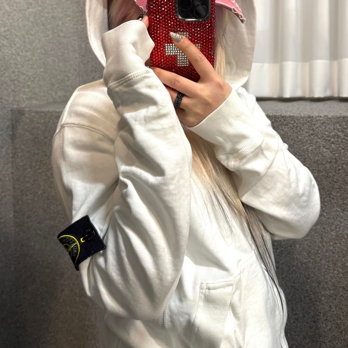 STONE ISLAND wappen hoodie zip up 상품이미지1