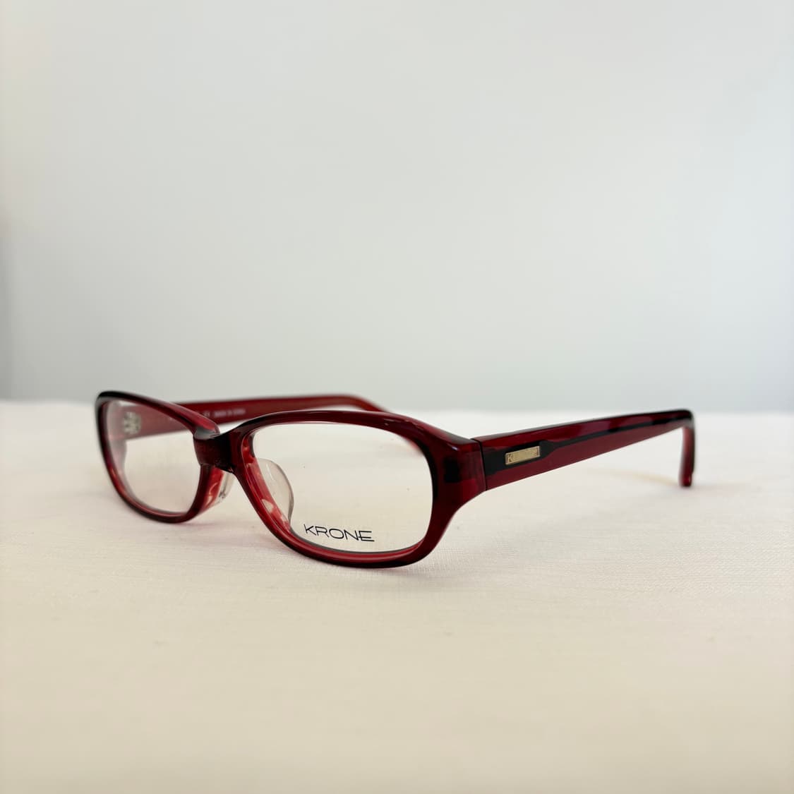 KRONE 레드 뿔테 빈티지안경 상품이미지3