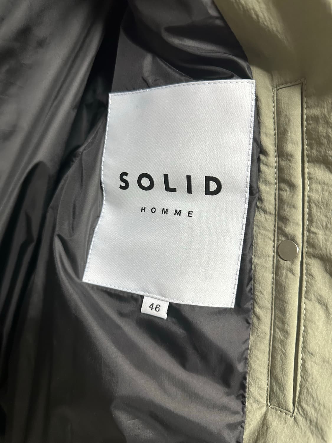 솔리드옴므 패딩 46 카키색 상품이미지2