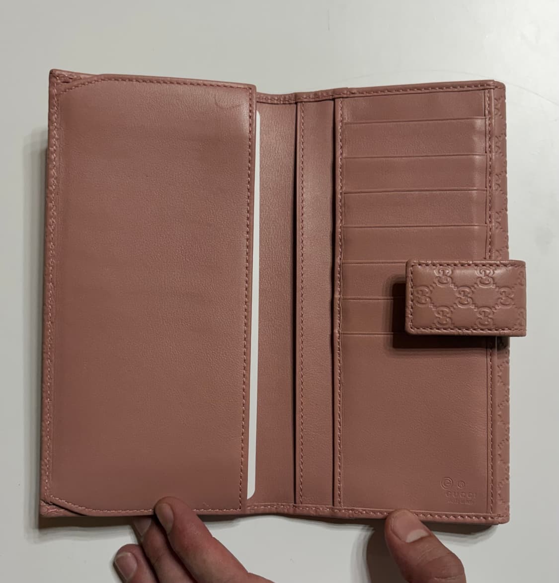 구찌 마이크로시마 핑크 장지갑 상품이미지3