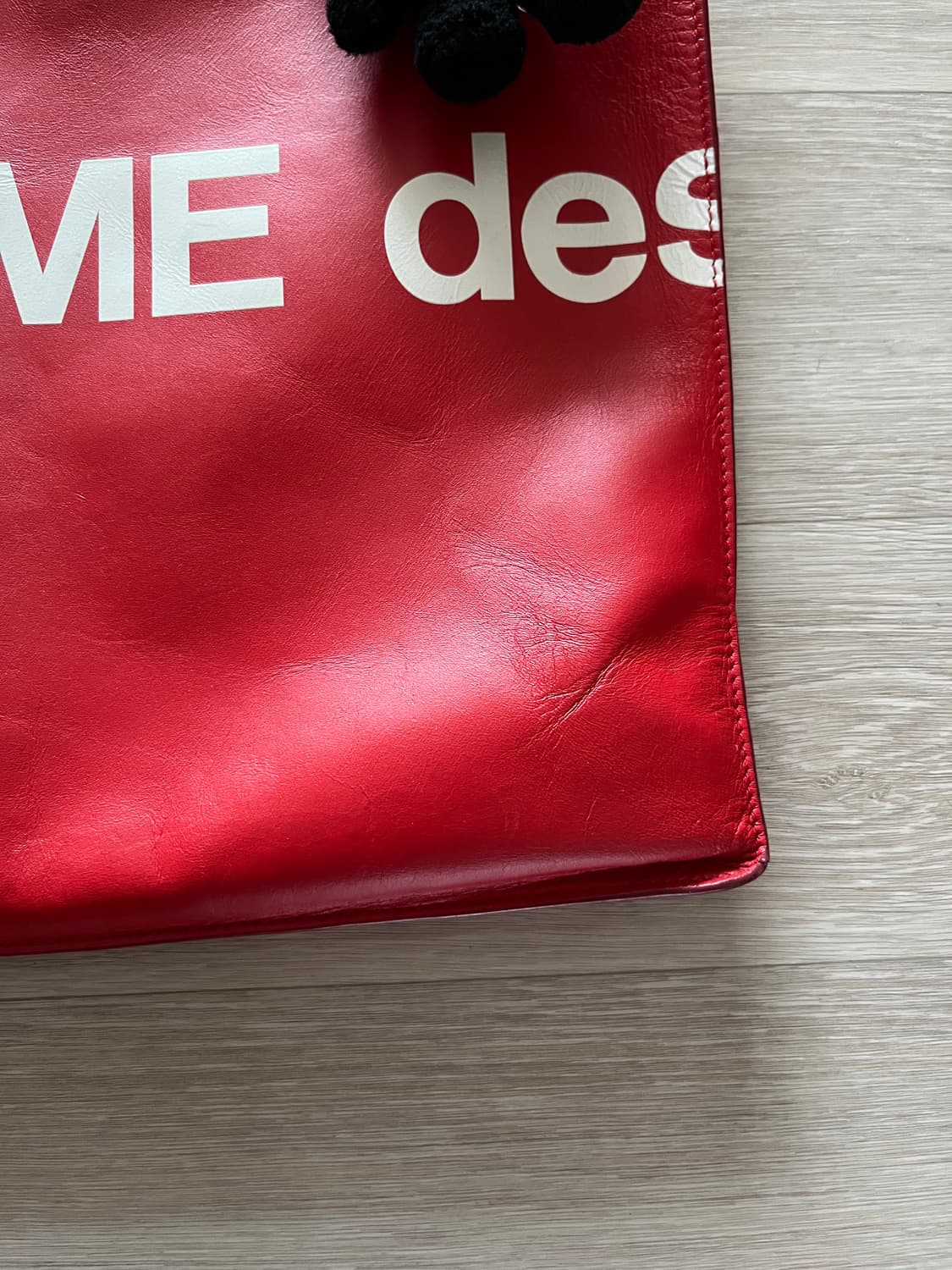 Comme des garcons 레드 레더 숄더백 상품이미지5