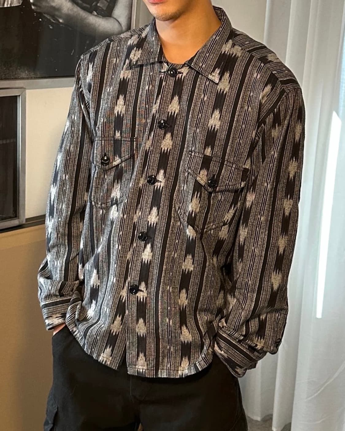 남이서팔 스모키패턴 코튼 셔츠 상품이미지6