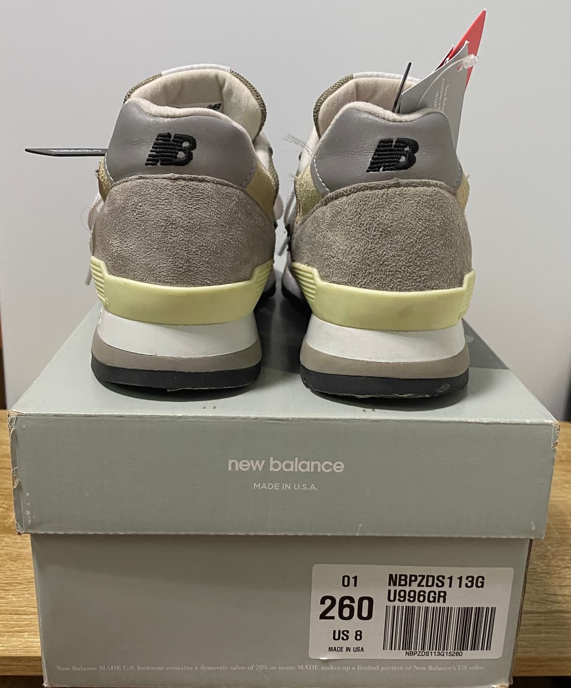 뉴발란스 996 Made In USA 그레이 260 상품이미지6