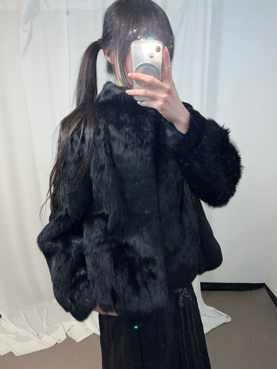 블랙 래빗퍼 자켓 상품이미지3