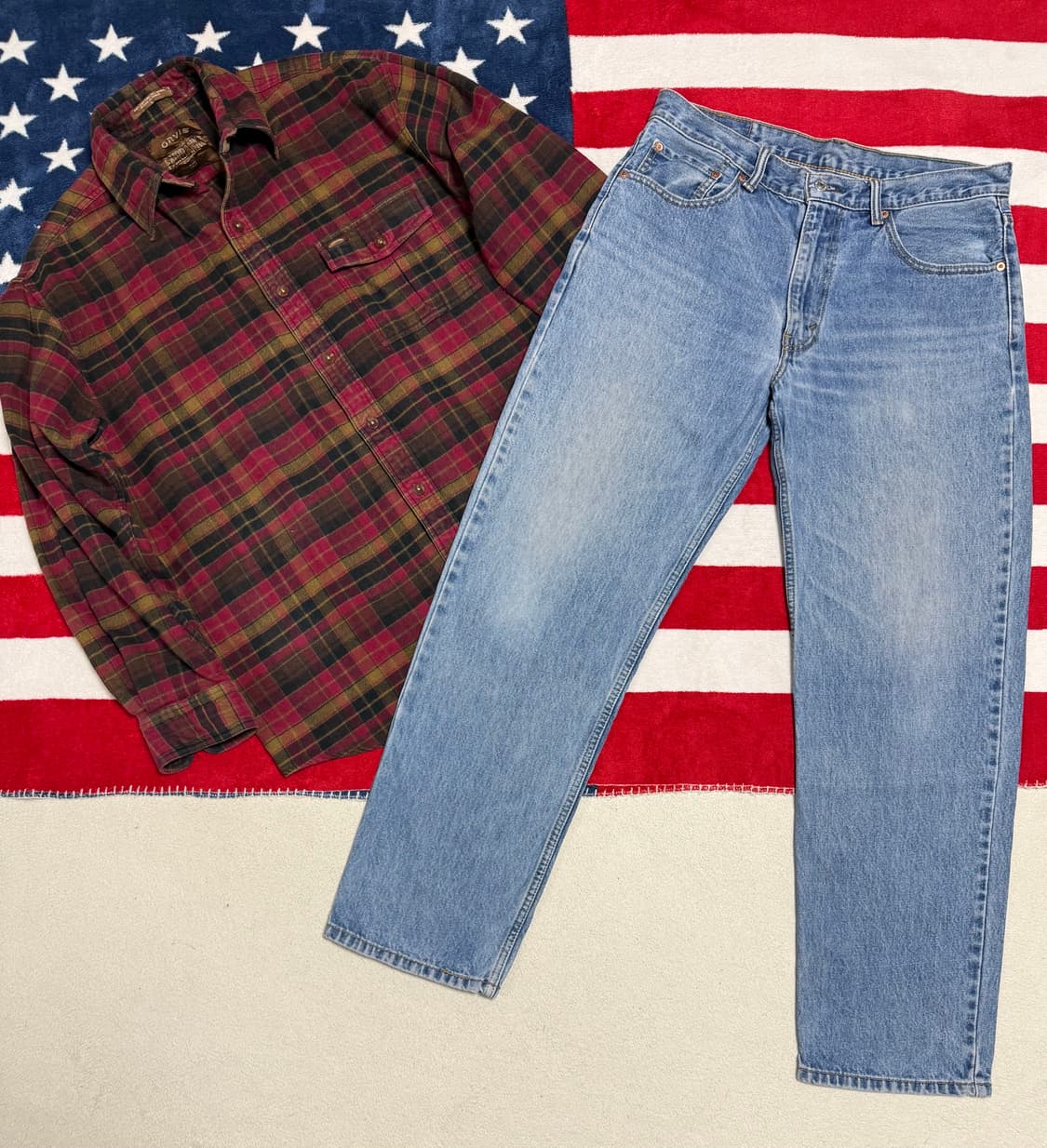오비스헤비플란넬셔츠 Orvis flannel shirt 스웨이드엘보패치 상품이미지10