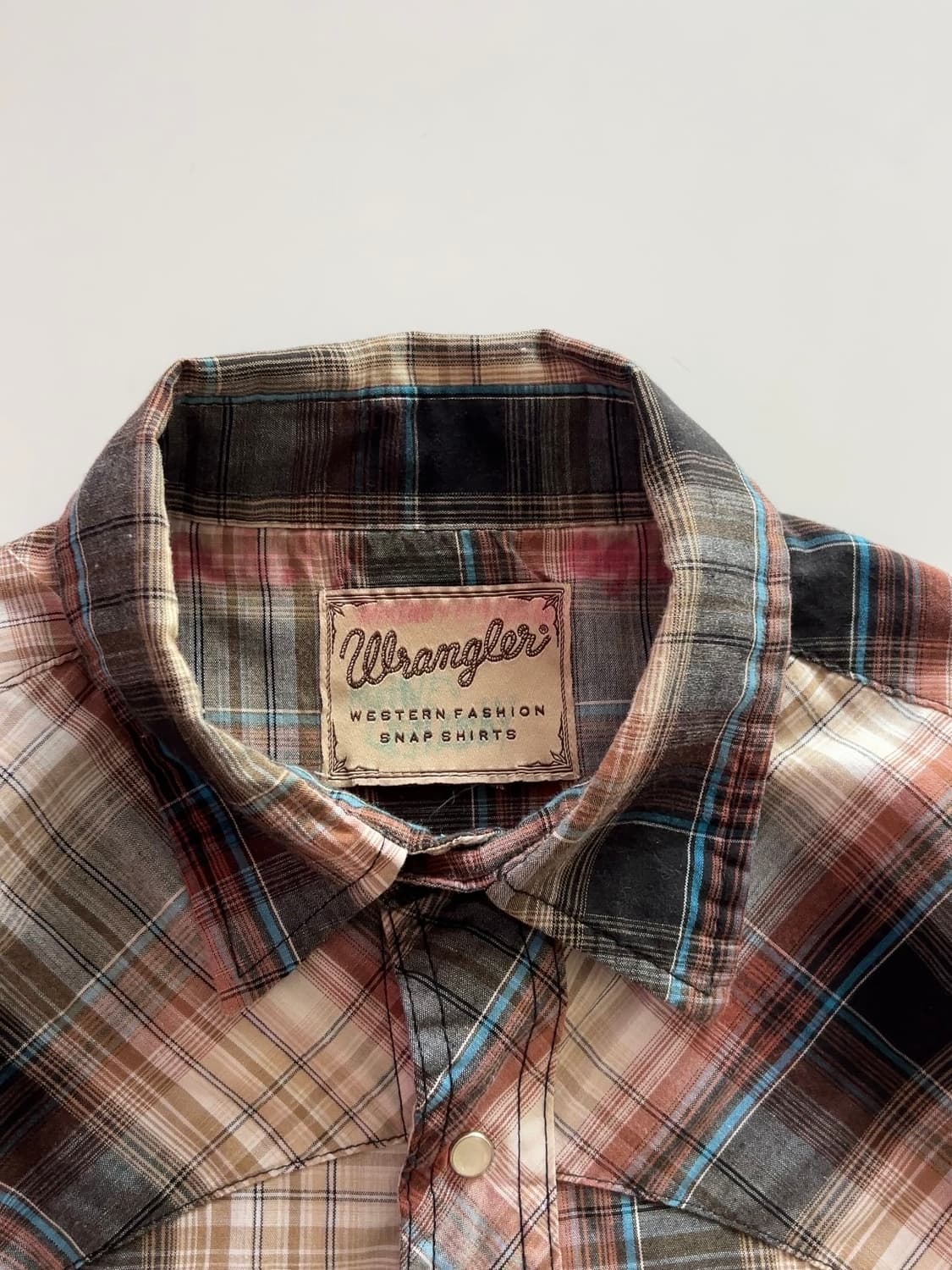 랭글러 배색 웨스턴 체크 셔츠 상품이미지5