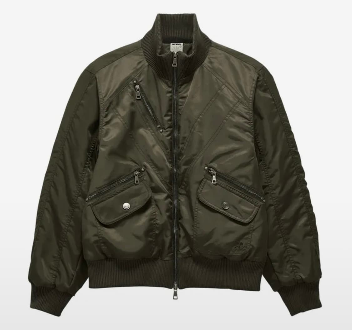 단델DD cropped studded MA-1 jacket (KHAKI) 상품이미지1