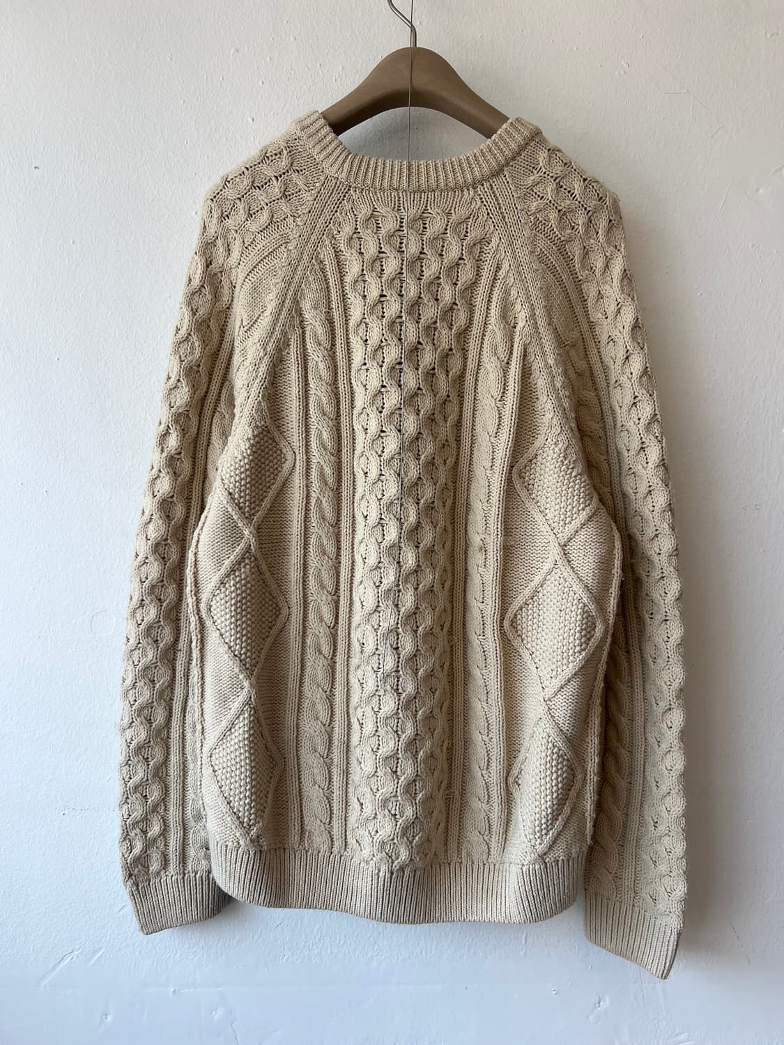 나이키 남여공용 아이보리베이지 라운드니트 케이블니트 상품이미지3