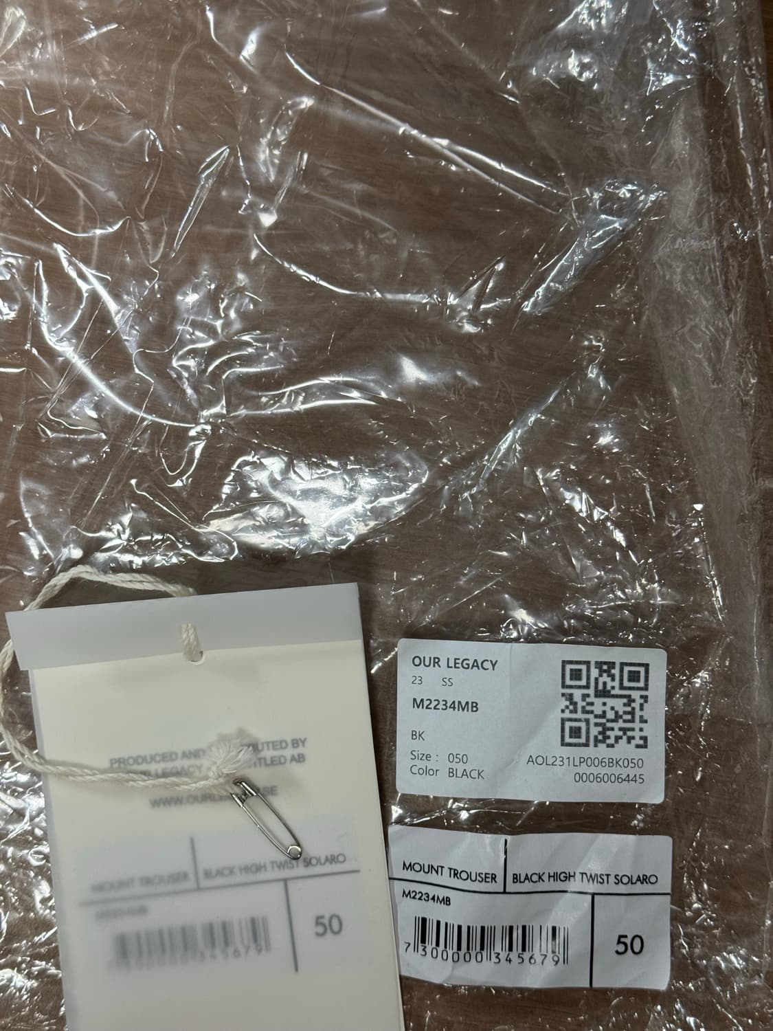 [50]아워레가시 마운트 카고 트라우저 블랙 하이 트위스트 솔라로 상품이미지5