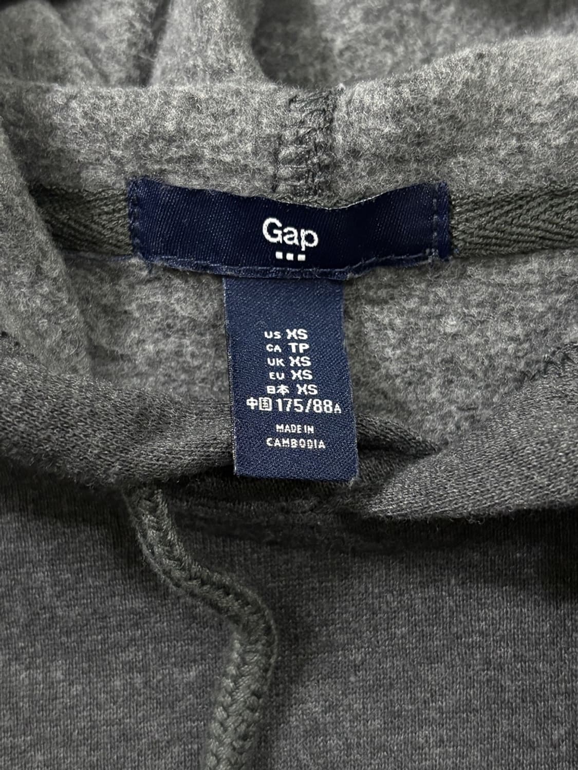 GAP(갭) 차콜 성조기 빅로고 후드티 상품이미지2