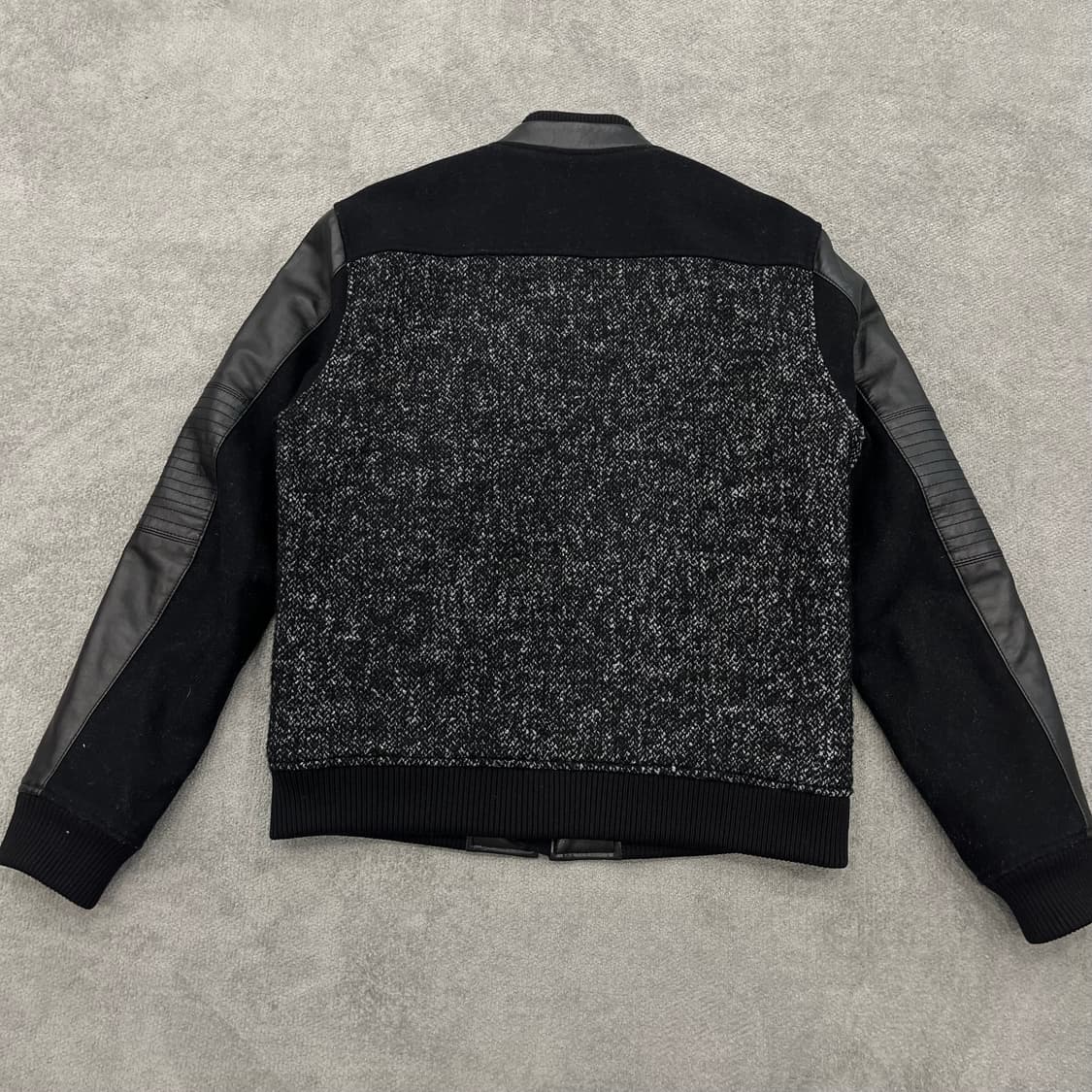 105 바쏘옴므 양가죽 울니트 도킹레더자켓 상품이미지3