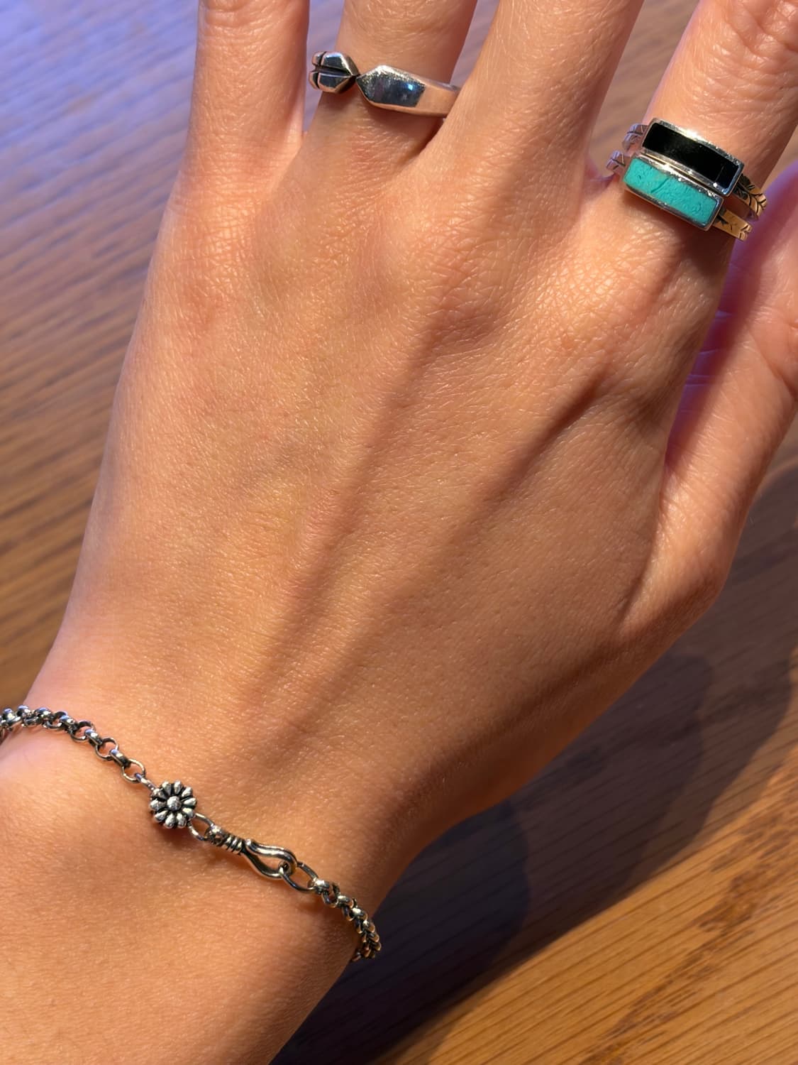 925 실버 스퀘어 스톤 링 상품이미지7