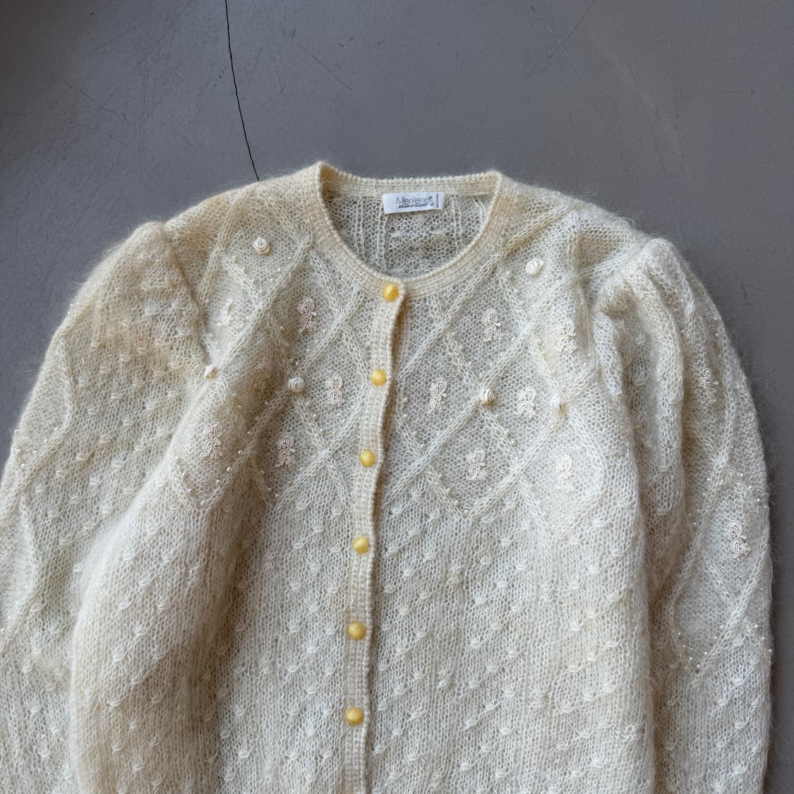 vtg 모헤어 포니테일 가디건 상품이미지3