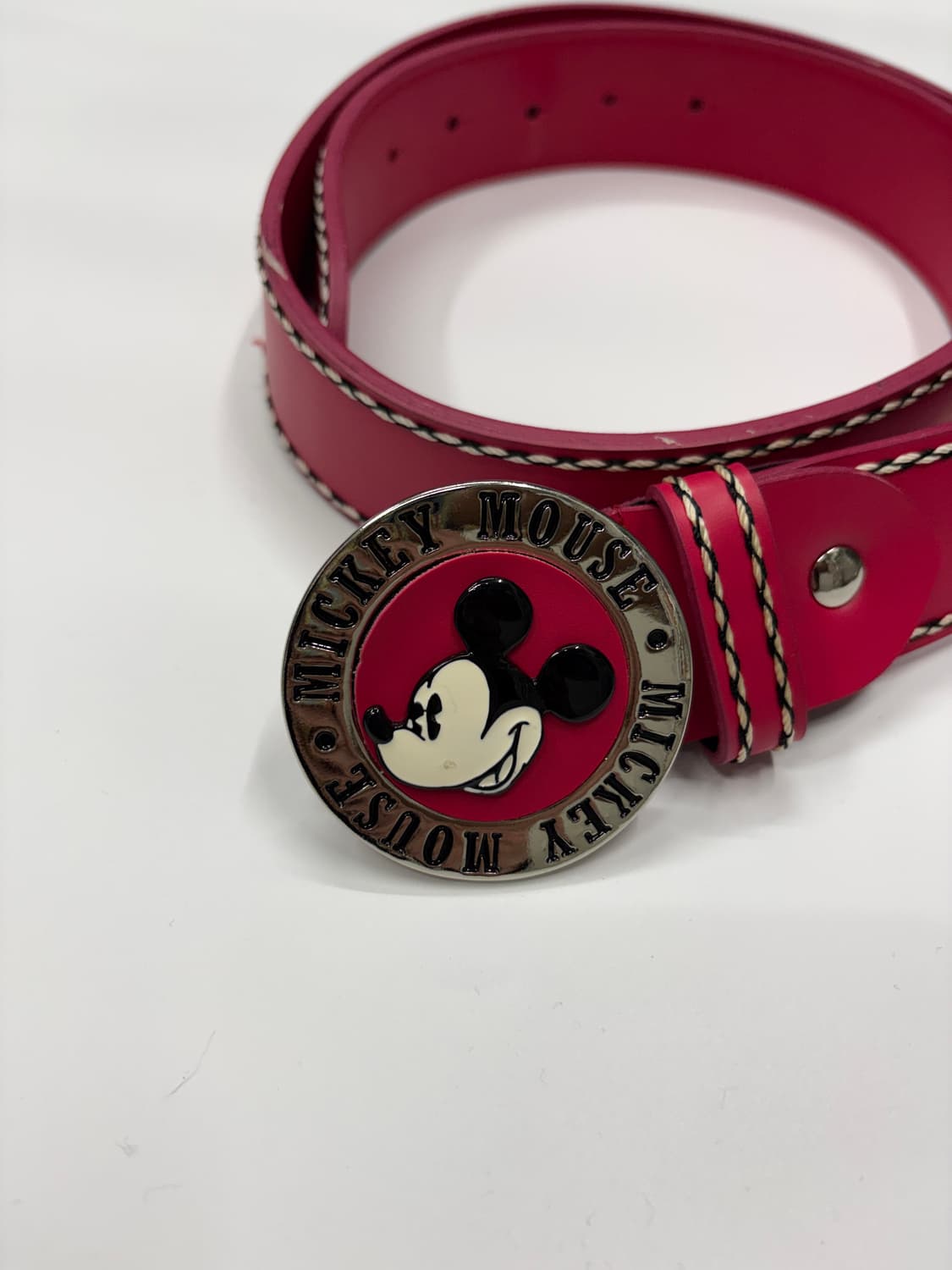 디즈니 미키마우스 핑크 레더 벨트 Disney Mickey 상품이미지3