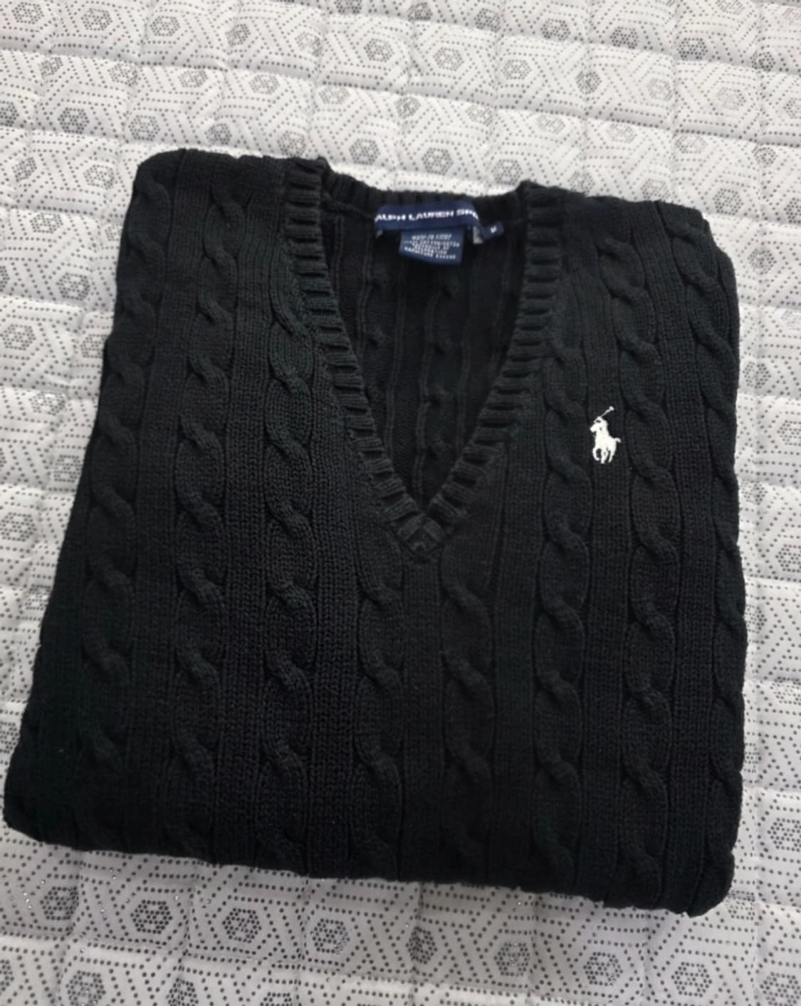 폴로 V넥 꽈배기 니트 ~55 상품이미지2