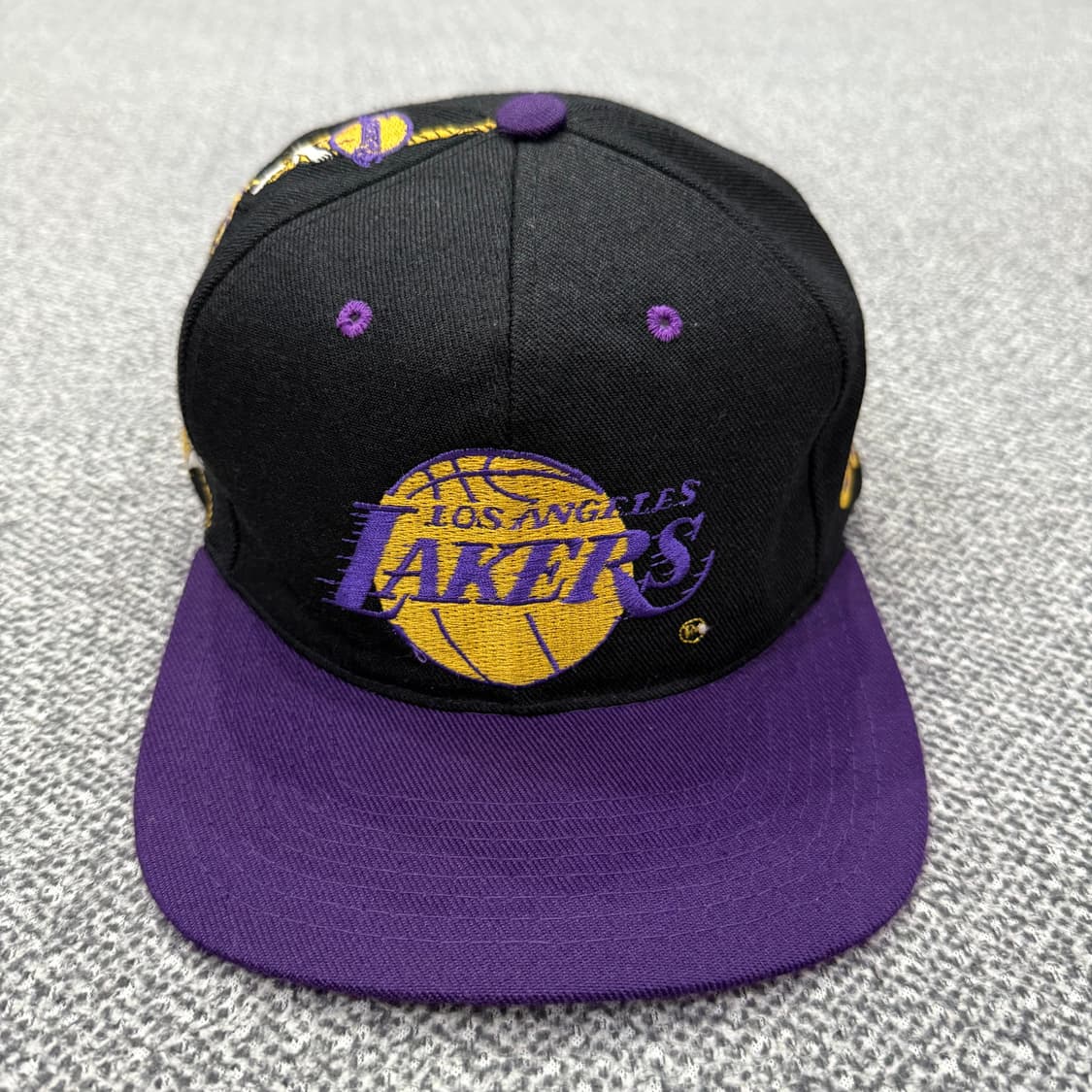 F 레이커스 농구팀 LAKERS 레트로 빈티지 자수 볼캡 모자 스냅백 상품이미지2