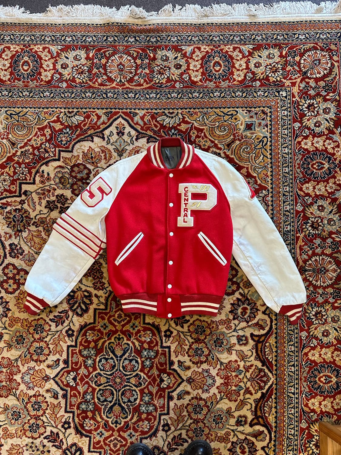 70s 리얼 빈티지 "Central Track Team" 바시티 자켓  상품이미지1