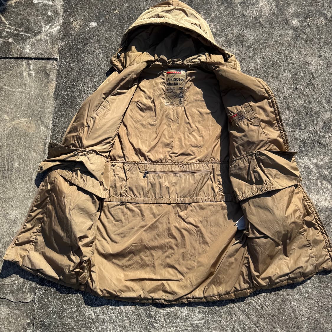 [M~L] Prada Sport 프라다스포츠 후드 롱 패딩 코트 상품이미지3