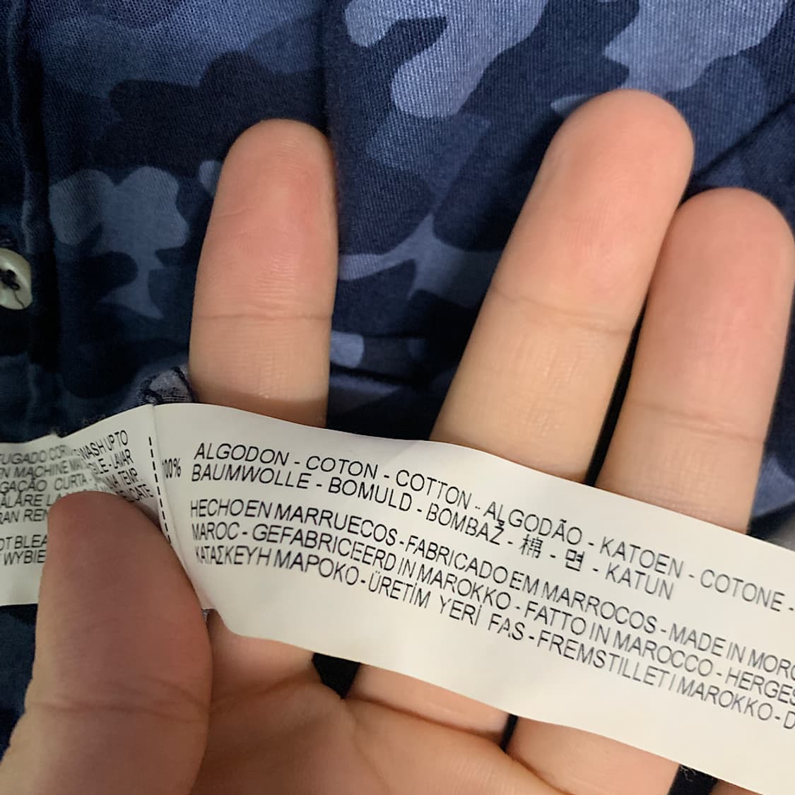 자라 카모 셔츠 L 상품이미지3