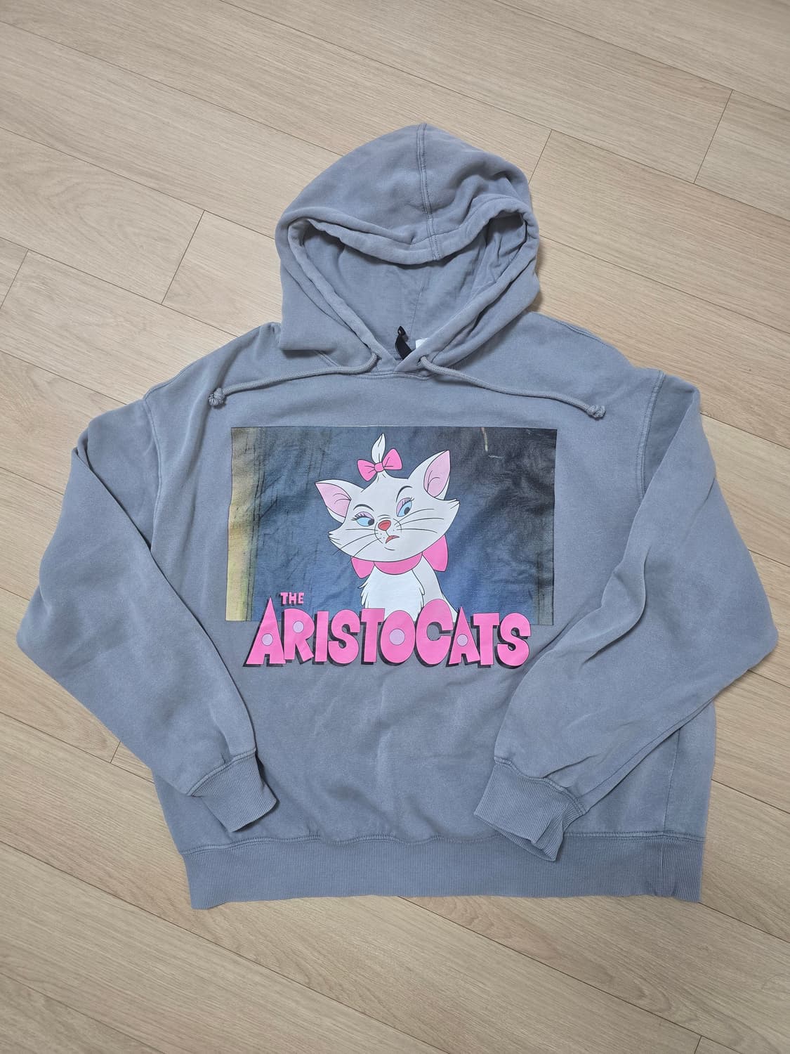 디즈니 아리스토캣 회색 후드티 XL 상품이미지1
