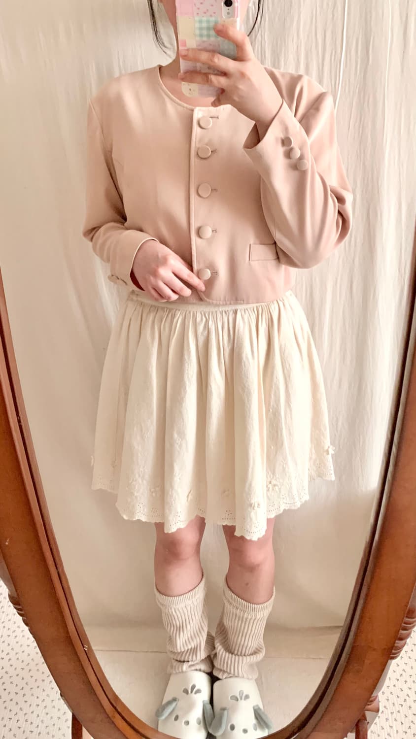 딸기우유 연핑크 크롭 자켓 상품이미지6