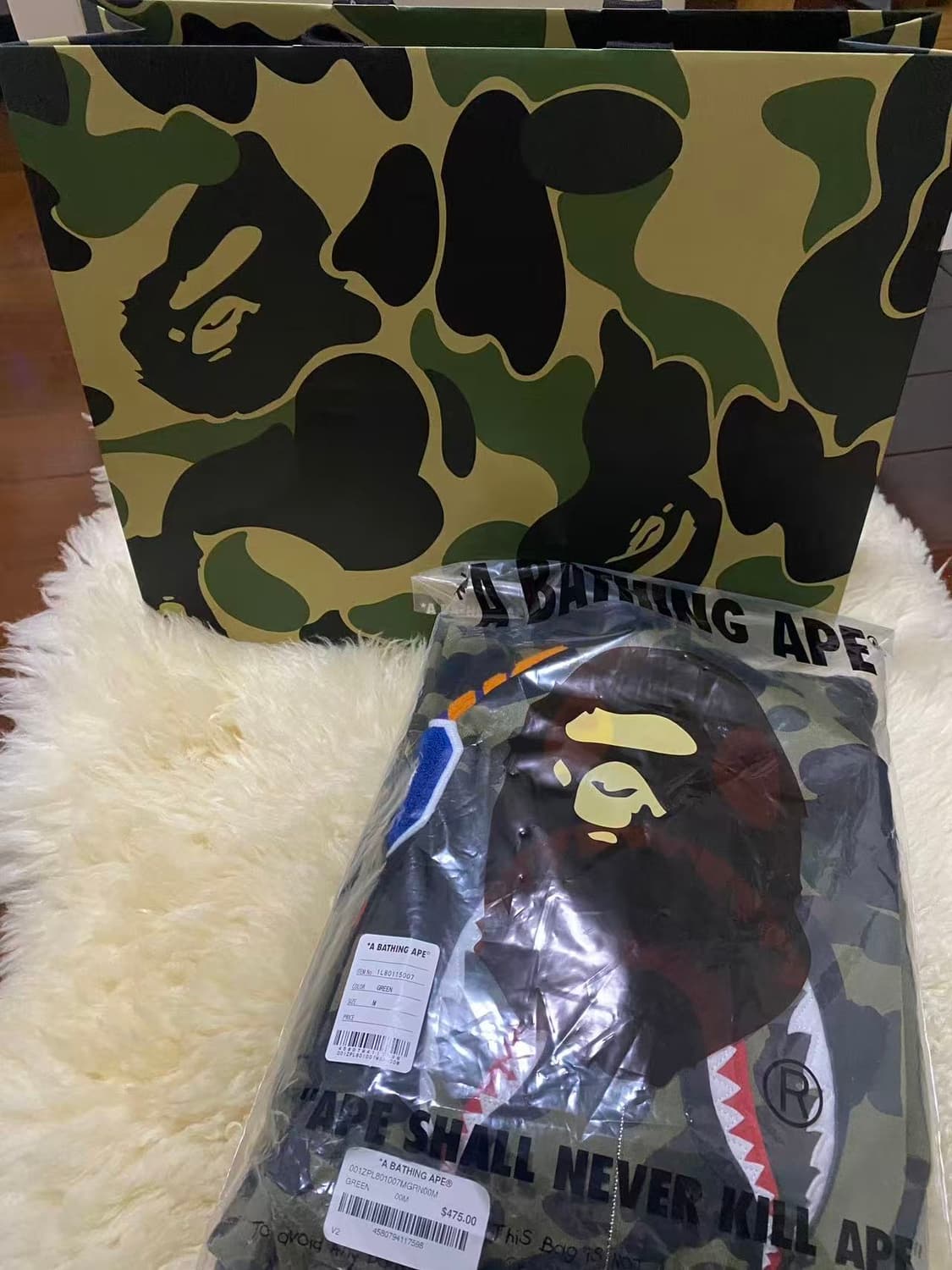 BAPE 1st Camo Shark Full Zip Hoodie Army 상품이미지1