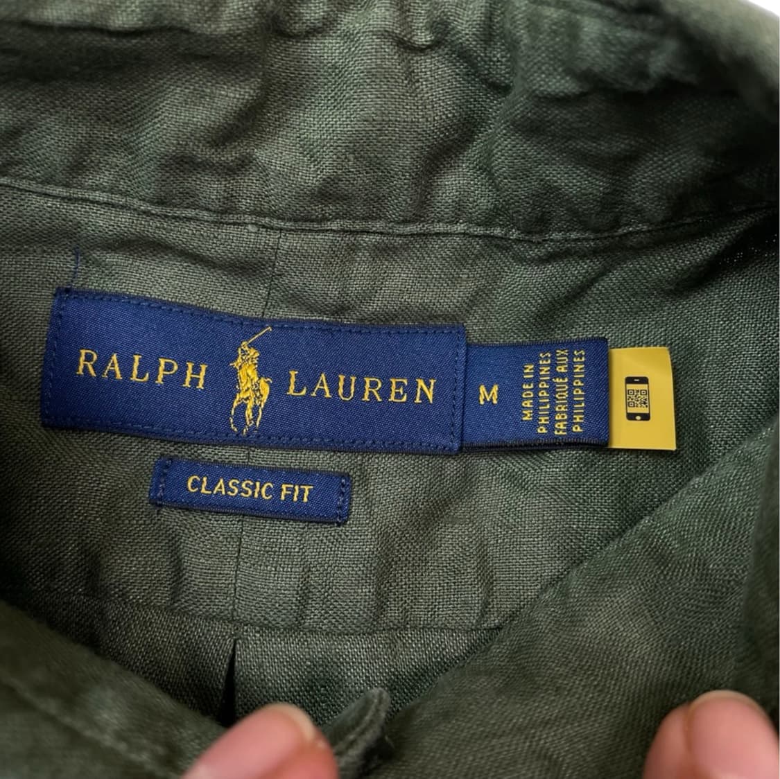 랄프로렌 Ralph Lauren 올리브그린 클래식핏 린넨 셔츠 M 상품이미지2