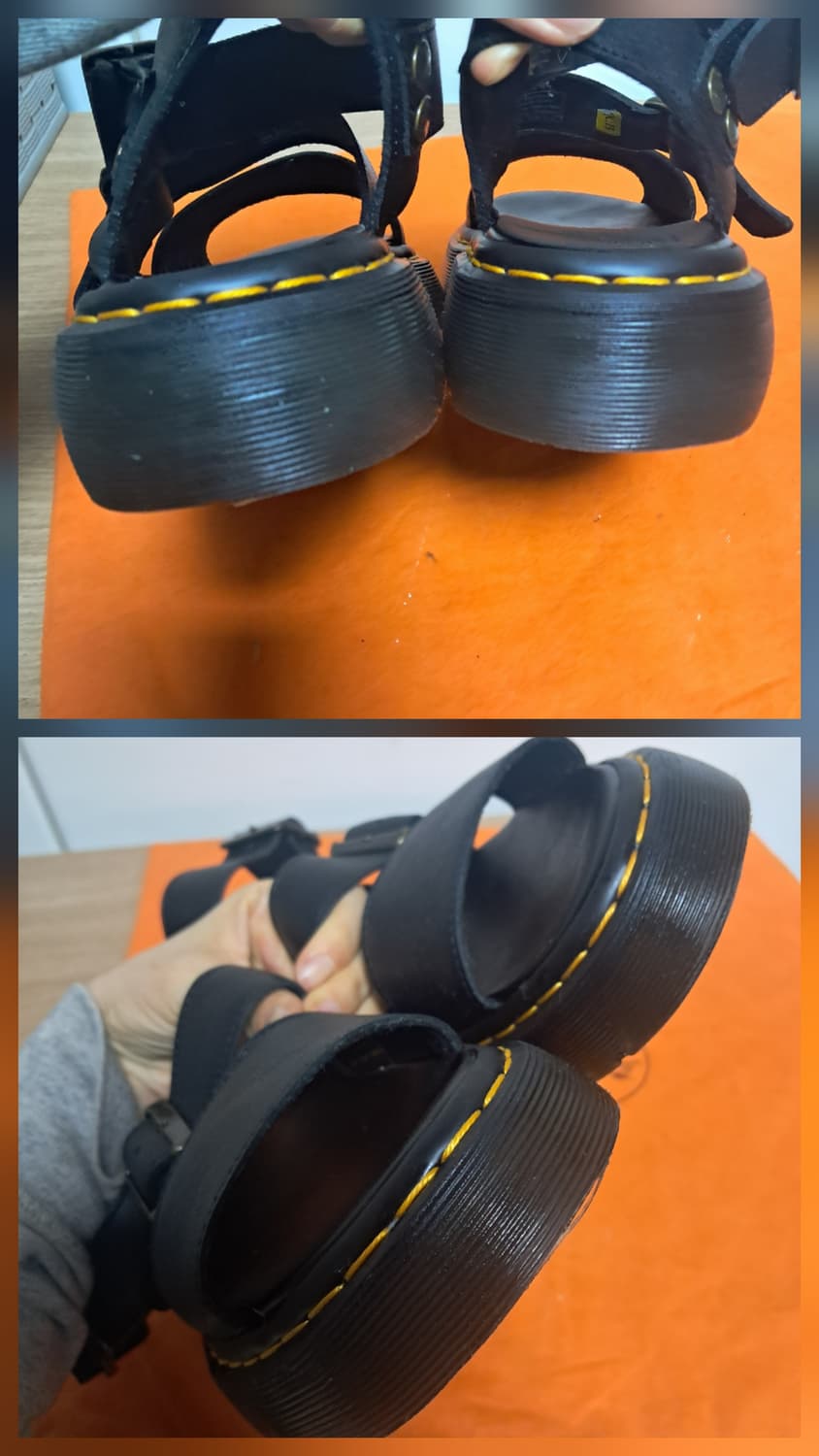 닥터마틴 블랙 가죽 샌들 글그리폰쿼드 7UK(약260) 상품이미지10